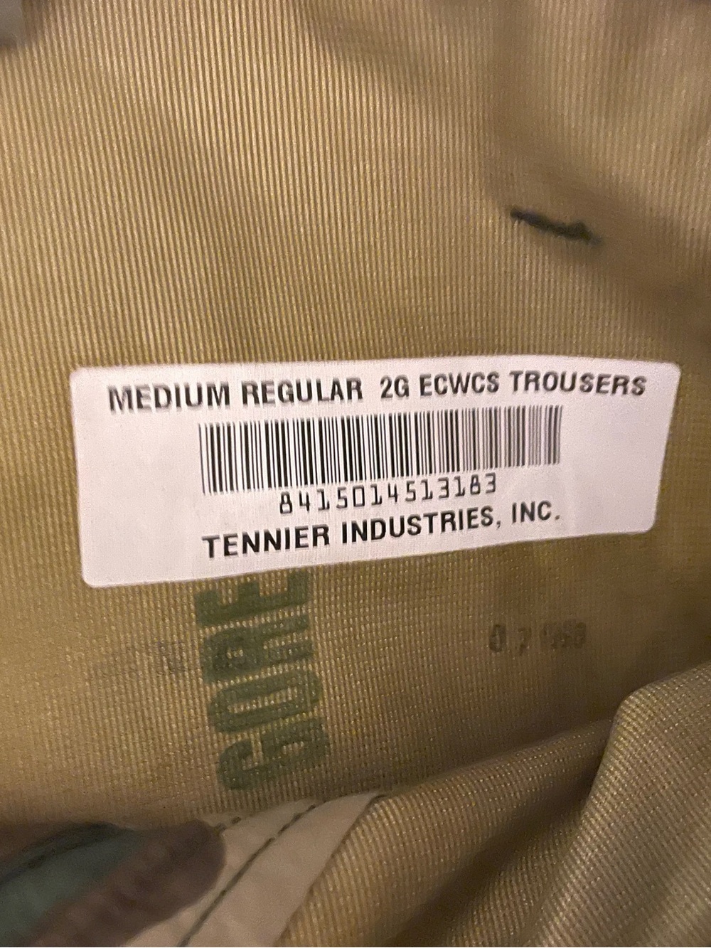 Tennier Industries 2G ECWCS Trousers Cargo Pants Camo Medium Gore Tex - Picture 7 of 10